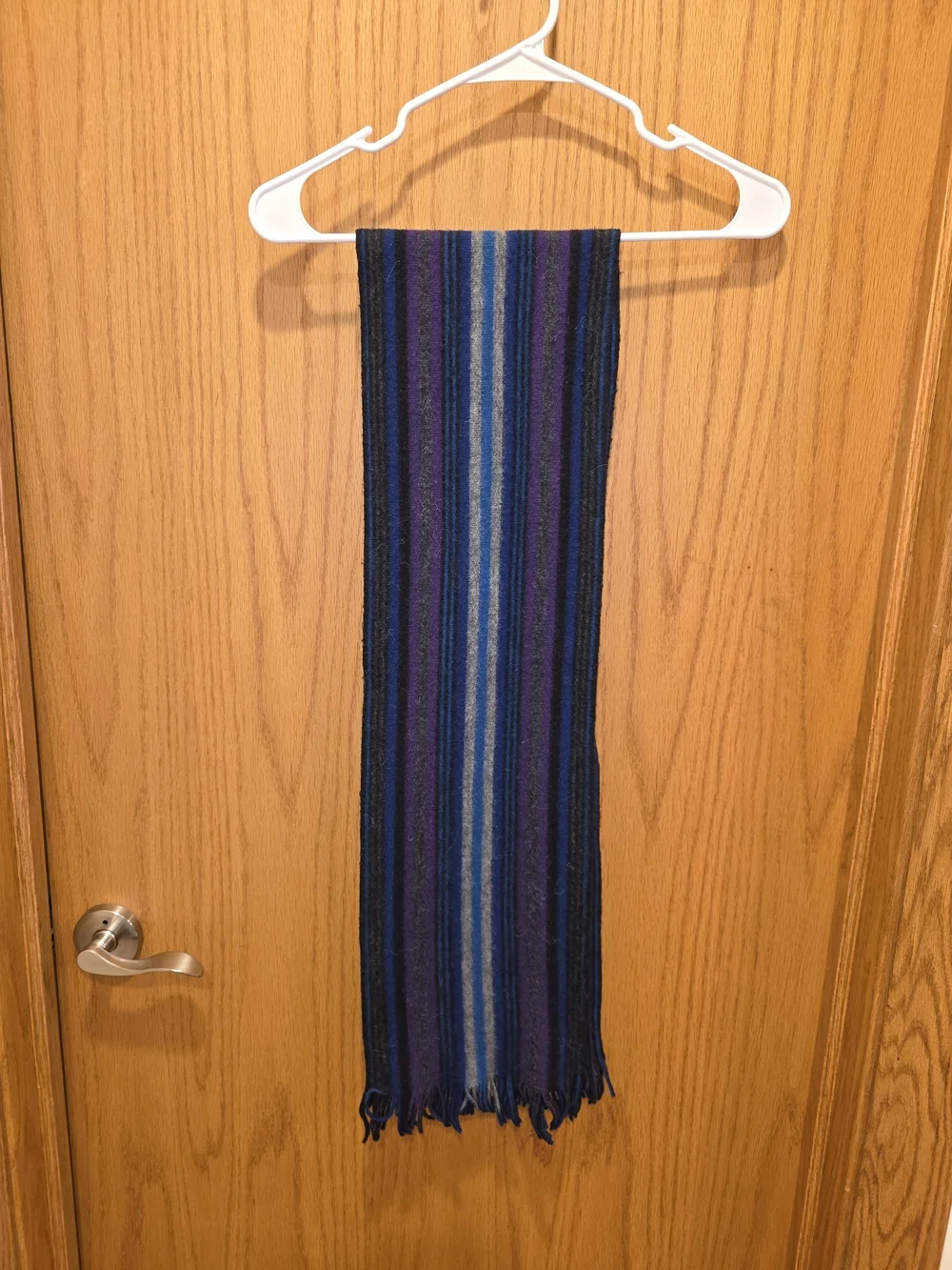 Ted Baker London Men's Blue & Purple Striped Scarf